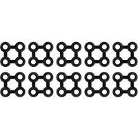 Berkfield Home Mat Connectors 10 pcs Rubber Black