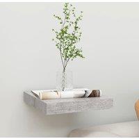 Berkfield Home Floating Wall Shelf Concrete Grey 23x23.5x3.8 cm MDF