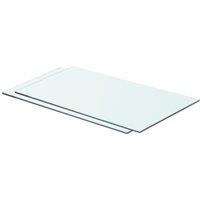 Berkfield Home Shelves 2 pcs Panel Glass Clear 60x30 cm