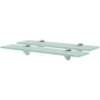 Berkfield Home Floating Shelves 2 pcs Glass 50x10 cm 8 mm in Clear