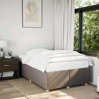 Berkfield Home Bed Frame without Mattress Taupe 120x190 cm Small Double Fabric