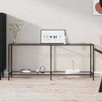 Berkfield Home Console Table Transparent 180x35x75.5 cm Tempered Glass in Clear