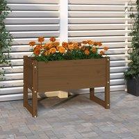 Berkfield Home Planter Honey Brown 78x40x52 cm Solid Wood Pine | Size: 78 x 40 x 52 cm