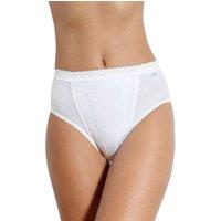 Sloggi Women's Control Tai 2 Pack Briefs in White | Size: 12