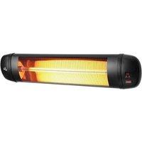 Primrose 2kW IPX4 Wall Mounted Adjustable Quartz Bulb Electric Infrared Heater w/ Remote Control in Black