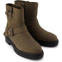 TOMS Women's Ionie Moto Ankle Boot in Green | Size: 4