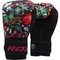 RDX SPORTS Men's RDX FL3 Floral Boxing Gloves in Black | Size: 8oz