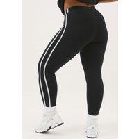 Yours Women's Side Stripe Active Leggings in Black | Size: 18