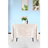 Neel Blue Diamond Velvet Square Tablecloth - 90 Inch in Light Pink