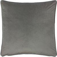 Evans Lichfield Opulence Soft Velvet Piped Cushion in Silver | Size: 55 cm x 55 cm