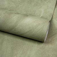 Grandeco Serra Rustic Limewash Chalk Paint Plaster Effect Textured Wallpaper in Green | Size: 1 Pack