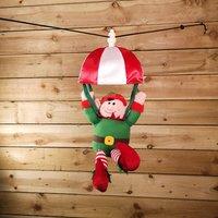 Samuel Alexander 45cm Animated & Musical Kicking Christmas Elf Decoration in Red