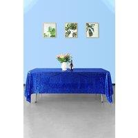 Neel Blue 70x144 Inch Rectangle Sequin Tablecloth in Royal