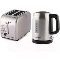 Hamilton Beach Compact 1L Kettle & Rise 2 Slice Toaster Set - Stainless Steel in Silver