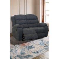 More4Homes Boston 2 Seater Fabric Manual Recliner Sofa in Grey