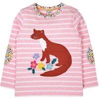 Frugi Girl's Archer Applique Top in Pink | Size: 0-3 m