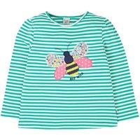 Frugi Girl's Theresa Top in Green | Size: 7-8 Years