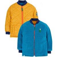 Frugi Robin Reversible Quilted Jacket in Yellow | Size: 3-4 Years