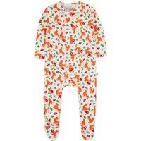 Frugi Kimono Zip Babygrow in White | Size: 0-3 m