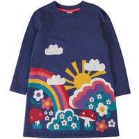 Frugi Girl's Kari Dress in Navy | Size: 3-4 Years