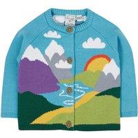 Frugi Boy's Reva Knitted Cardigan in Blue | Size: 2-3 Years