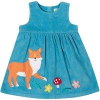 Frugi Girl's Lovely Lily Cord Dress in Blue | Size: 4-5 Years
