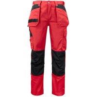 Projob Men's Cargo Trousers in Red | Size: 42R