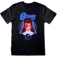 David Bowie Men's Bowie T-shirt in Black | Size: XL