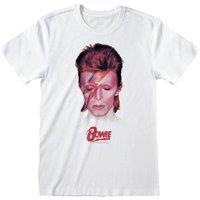 David Bowie Men's Aladdin Sane T-Shirt in White | Size: 2XL