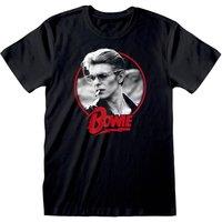 David Bowie Men's Smoking T-Shirt in Black | Size: Medium