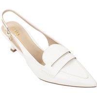 MODISHION Women's Slingback Pointed Closed Toe Heels Pumps in White | Size: 5.5