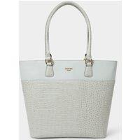 OSPREY LONDON Women's The Kellie Leather Tote Bag in Light Grey