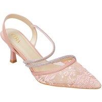 MODISHION Women's Elegant Slingback Stiletto Heels in Pink | Size: 7
