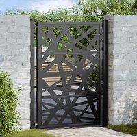 Berkfield Home Garden Gate Black 105x130 cm Steel Light Design