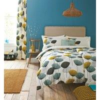 Sanderson 'Dandelion Clocks' Cotton Duvet Cover Set in Aqua | Size: Super King