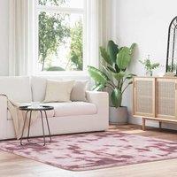 Berkfield Home Shaggy Rug High Pile NAVARRA Dusty Pink 200x200 cm Polyester | Size: Medium