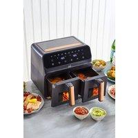 Neo Black & Copper 8.5L Electric Digital Dual Zone Air Fryer with Window