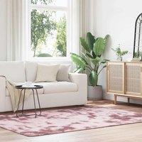 Berkfield Home Shaggy Rug High Pile NAVARRA Dusty Pink 160x230 cm Polyester | Size: Medium