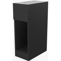 Living and Home Black Bedside Table with a Drawer