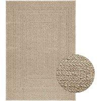 Berkfield Home Rug ZIZUR Beige 120x170 cm Jute Look Indoor & Outdoor | Size: Medium