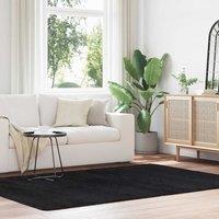 Berkfield Home Shaggy Rug High Pile NAVARRA Black 160x230 cm Polyester | Size: Medium