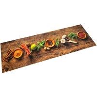 Berkfield Home Kitchen Rug Washable Spices 60x300 cm Velvet in Brown