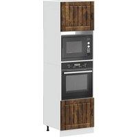 Berkfield Home Oven Cabinets 2 pcs Kalmar Smoked Oak Engineered Wood in Brown