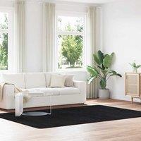 Berkfield Home Shaggy Rug High Pile NAVARRA Black 200x290 cm Polyester | Size: Medium