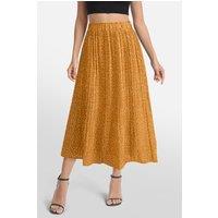 MODISHION Women's High Waist Vacation Polka Dot Skirt in Yellow | Size: 2XL