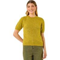 Roman Women's Short Sleeve Soft Knit Top in Green | Size: 18