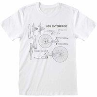 Star Trek Men's USS Enterprise T-Shirt in White | Size: Small