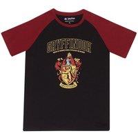 Harry Potter Men's Gryffindor Raglan T-Shirt in Black | Size: Large