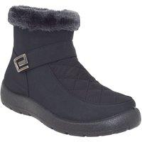 Chums Women's Wide EE Fit Quilted Top Side Zip Showerproof Boot in Black | Size: 5