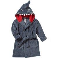 Animal Crazy Shark Fleece Dressing Gown in Dark Grey | Size: 3-4 Years